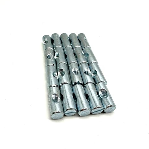 Kreuzdübel-Fassmuttern, M6 x 25 mm, Möbelbefestigungsmuttern für Kinderbetten und Stühle, Mittelgewindemutter, flach verpackt, 20 Stück