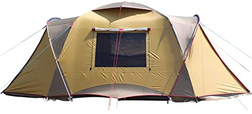 Tipi Zelt Outdoor，Tunnelzelt 5-8 Personen - PU3000mm wasserdichtes Familienzelt mit geteiltem Vorhang für abgetrennten Raum, winddichtes Outdoor-Campingzelt mit