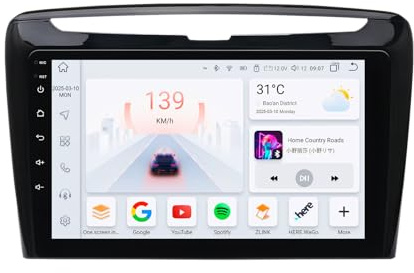 Autoradio Android 13 per Lancia Ypsilon 2012-2020 con Carplay Wireless Android Auto 8-Core 4G + 32G Display QLED WiFi Navigazione Bluetooth 5.0