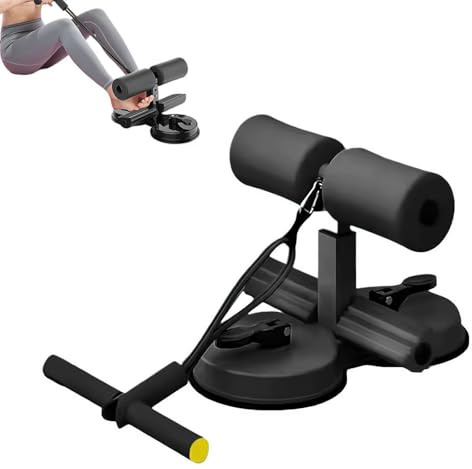 FLKWOP - Dispositivo de entrenamiento abdominal, equipo de ejercicio portátil ajustable para abdominales, doble ventosa, entrenamiento de músculos abdominales, entrenamiento de cuerpo completo para