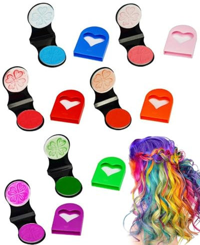 KEMUZ 6 Colori Gessi Colorati per Capellis, Gessetti Colorati per Capelli, per Bambini Colore Capelli Temporaneo, Couleur pour Cheveux pour le Bricolage fête Anniversaire Halloween
