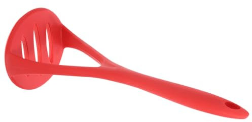 Kichvoe Silicone Potato Masher Food Grade Kitchen Gadget for Vegetable and Fruit Ricing Comfortable Grip Lightweight Easy to Use for Smooth Purees Red
