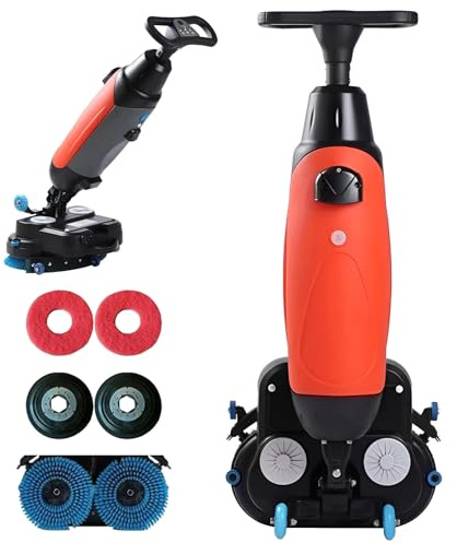 LADECNERHT Lavasciuga Pavimenti Professionale Portatile con Larghezza di Pulizia di 17, 240 Giri/Min, Mini Lavasciuga Pavimenti, Pulizia Efficiente, per Pavimenti in Legno, Piastrelle, Terrazzo