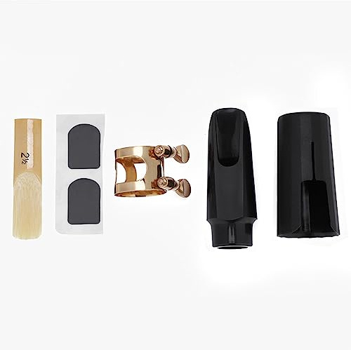 RiToEasysports Embout de Saxophone Soprano ABS Léger et Portable avec Capuchon, Coussinets à Boucle en Métal, Instruments de Musique pour Embout de Saxophone