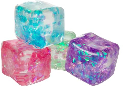 Toi-Toys glitter stressboll klämkub leksak anti-stress