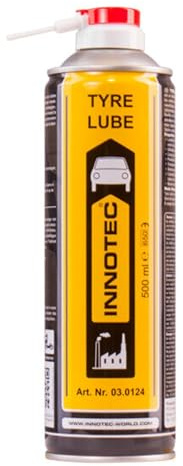 INNOTEC Tyre Lube 500 ml Spray di montaggio – Lubrificante premium per il montaggio e lo smontaggio di parti in gomma come pneumatici per auto, riduce la resistenza all'attrito, si asciuga senza