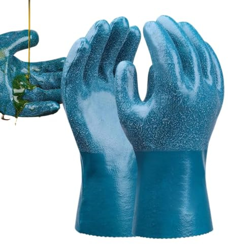 Generico Guanti in da lavoro 1 Paio Protettivo Riutilizzabile in Nitrile