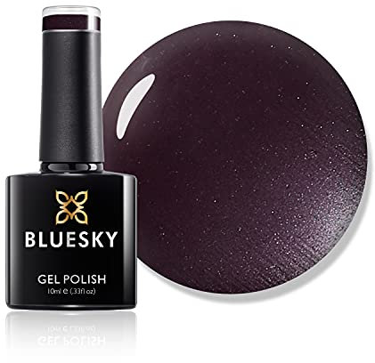 Bluesky Gel Nail Polish, Autumn Purple A078, Glitter, Long Lasting, Chip Resistant, 10 ml (Requires Drying Under UV LED Lamp)