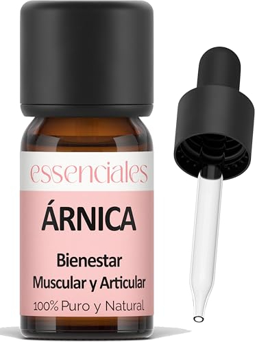 Essenciales - Aceite Vegetal de Árnica, 100% Puro, 10 ml | Para Tu Bienestar Muscular y Articular
