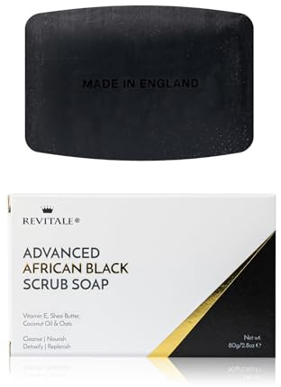 Revitale Advanced Sapone Esfoliante Nero Africano – Barra Esfoliante Delicata per Pelle Secca, Ruvida e Irregolare