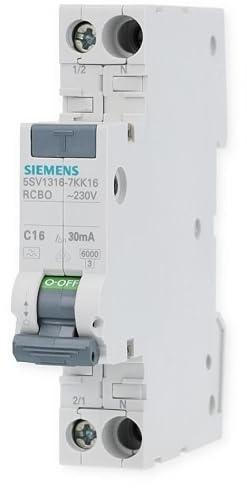 SIEMENS Fehlerstromschutzschalter/Schutzschalter 5SV1316-7KK16 5SV13167KK16 2-polig 16A 0,03A 230V 1 Stück