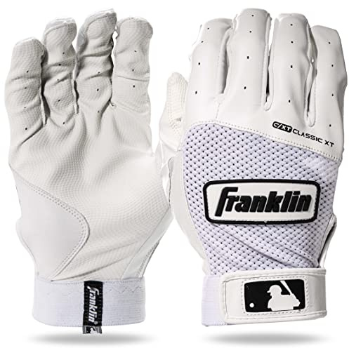 Franklin Sports MLB Digitek Youth Batting Gloves, Fit with Tri-Curve Technology, Custom Size Batting Gloves, Genuine Leather Heel Pad, Engraved Microfiber Palm,