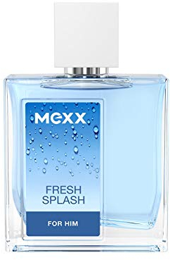 Mexx Fresh Splash For Him, Eau de Toilette, aromatischer Zitrusduft für Herren, Glasflakon mit Zerstäuber, 50 ml