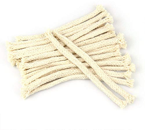 E-outstanding 20-Pack 6mm 15cm Alcohol Lamp Cotton Wick Kerosene Lamps Candle Burner Wick Chemical Laboratory Supplies Teaching Equipment DIY Physical Materials