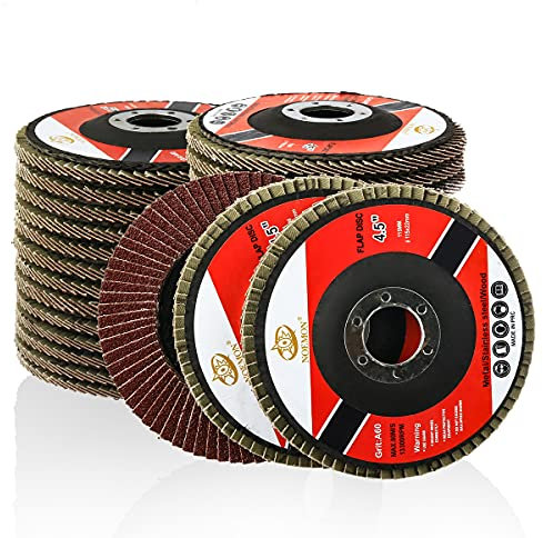 28 Packs Flap Disc 4-1 2 Inch Angle Grinder Attachments Grinding Wheel Angle Grinder Sanding Disc 40 60 80 120 Grit Grinding Disc (4 1/2 Inches)