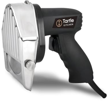 TK Tartle Kitchen Electric Kebab Meat Slicer Electric Kebab Knife Electric Meat Slicer Shaver With 2 Blades For Cutting Shawarma Doner Kebab - Black