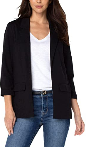 Liverpool Boyfriend Blazer w/Princess Darts Black MD