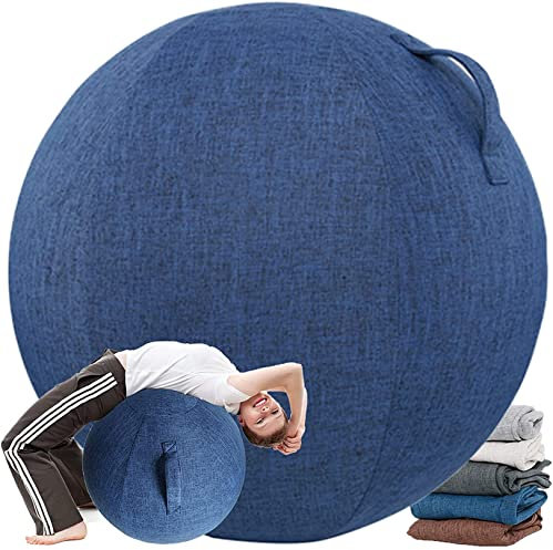 WoCOyo Yoga Ball HüLle 55/65/75 cm Gymnastikball hüLle für Sitzball Fitness Ball Faltbare SitzbäLle rutschfest StoffüBerzug für Fitnessball Pilates BüRoball Balanceball,001,65CM