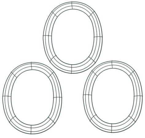 Cabilock 3stücke Teiliges Eierförmiges Kranzgestell Aus Eisen Robuster Draht-Rahmen Für DIY-osterkränze Und Kreative Bastelprojekte