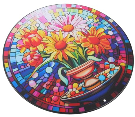 Holibanna Wanddeko Außenbereich aus Eisenblumen Blumenwandkunst mit Schöner Struktur Robust und Formstabil für Wohnzimmer und Schlafzimmer