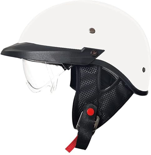 YIYHFKM Casque RéTro De Style Allemand Casque Trottinette Electrique Adulte Casque Semi-Ouvert Casque Jet Casque de Skateboard léger pour Moto, Scooter, Vélo électrique