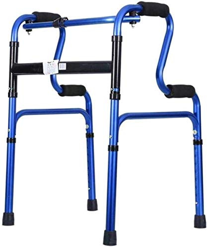 Andador para ancianos estándar sin ruedas, de acero inoxidable, plegable, altura ajustable, pasamanos médico, ayuda para caminar, estrella de luz