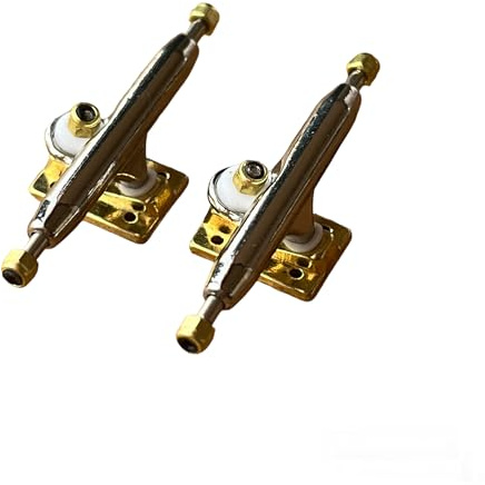 LEEFAI Pro Fingerboard Trucks 32/34/36mm 4.0-Regular Kingpin-Aggiornato v2 piastra di base con Hardware-Colore e Dimensioni Piastra di Base (34mm, Oro)
