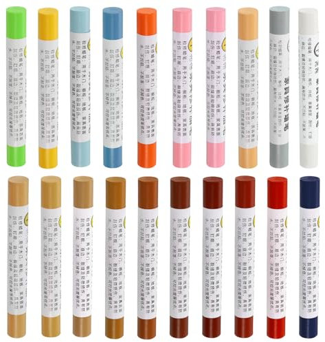 QUARKZMAN Möbel Reparatur Wachs Buntstifte Set 20Stk - Holz Spachtel Stick Ausbessern Möbel Markierer - für Kratzer Löcher Tische Schreibtische Holz Laminat Beläge Farb Serie