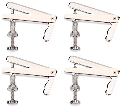 Silber 3 4 Cello-Feinstimmer Cellosaiten 4 Stück Langlebige Metall-Feinstimmer Saitenversteller Ersatzteile für 3 4 4 4 Cello