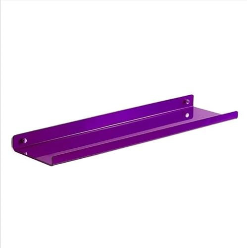 Acrylplatten, Acrylregal zur Wandaufbewahrung, schwebende Bücherregale, Ausstellungsregal, Organizer für Badezimmer, Schlafzimmer, Wohnzimmer, Küche, Raumdekor (lila, 3 Stück)