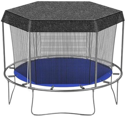 Trampoline Slide Ladder Toddler Tranpoline 10FT 12FT 14FT Tranpoline Kids with Enclosure Net Recreational Adults ASTM Approval Backyard Outdoor Trampoline for Kids And (E, 14英尺)