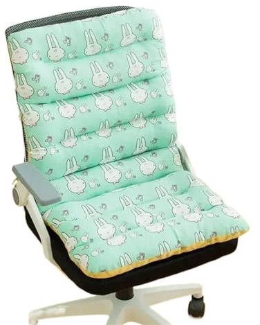 USOHJZ Deckchair Cushion One-Piece Cushion Thick Office Seat Mat Backrest Soft Skin-Friendly Sedentary Chair Pad Four Season Cushion Outdoor Cushions For Chairs(Green01,85x45cm)