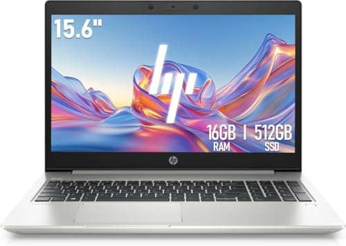 HP ProBook 450 G7 Business Laptop, 15.6 Zoll FHD (1920x1080), Intel Core i5-10210U, 16GB RAM, 512GB SSD, QWERTY Tastatur, Windows 11 Pro (Generalüberholt)