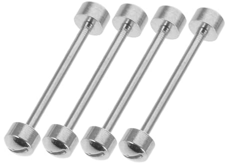 JOINPAYA Varillas de Conexión de Correa de Reloj de Acero 22 Mm, Pasadores de Tornillo para Reparación de Correas, Kit de Ajuste 4 Piezas, Accesorios para Relojeros y Bricolaje
