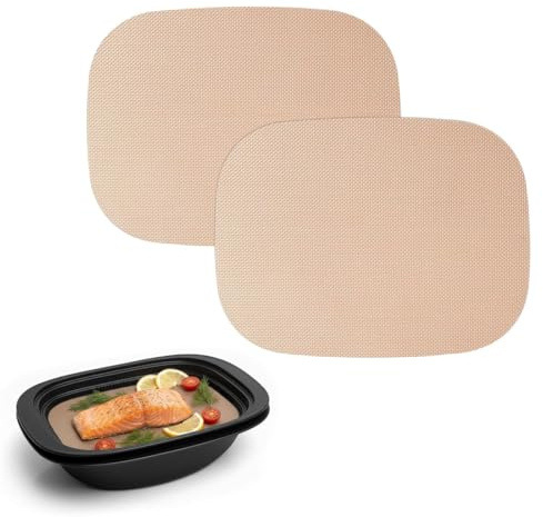 PBAHAUP Lot de 2 Feuilles de Cuisson Réutilisables Compatible avec Thermomix TM7, Antiadhésif Résistant à 250°C et Lavable, Pour une Cuisson Saine Sans Déchets au Quotidien