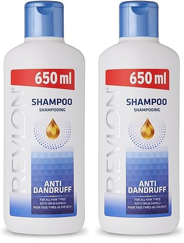 Revlon Shampoing Antipelliculaire, Clarifiant et Hydratant, Tous types de cheveux, Flacon de 650ml (Lot de 2)