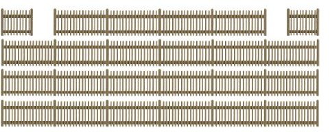 Busch 6007 - Lattenzaun mit Toren HO