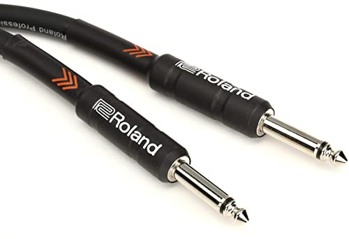 Roland Black Series Instrument Cable, Straight/Straight 1/4-Inch Jack, 5-Feet