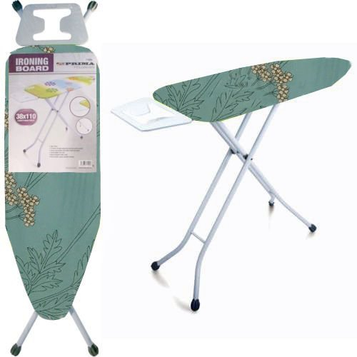 38cm x 110cm Ironing Board - Wide Adjustable Stand Modern Foldable Portable Iron | Anti-slip Foot Caps | Foldable, Metal Legs, Space Saving