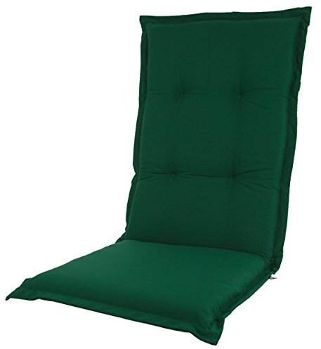 KOPU® Auflage für Hochlehner Prisma Forest Green | Polster für Gartenstühle | Grün Garten Kissen 125 x 50 cm | 19 einfache Farben | Robuster Schaumstoff für zusätzlichen Komfort