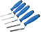 5 X Doigt Truelle Lot : 6, 8, 10, 12, 14 mm Plat en acier inoxydable, poignée en caoutchouc (lot)