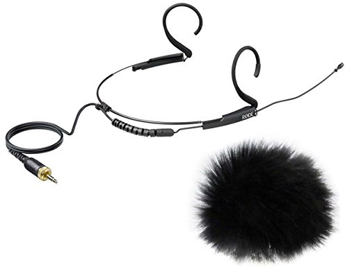 Rode HS2B Headset-Mikrofon Schwarz + keepdrum WS05 Fell-Windschutz