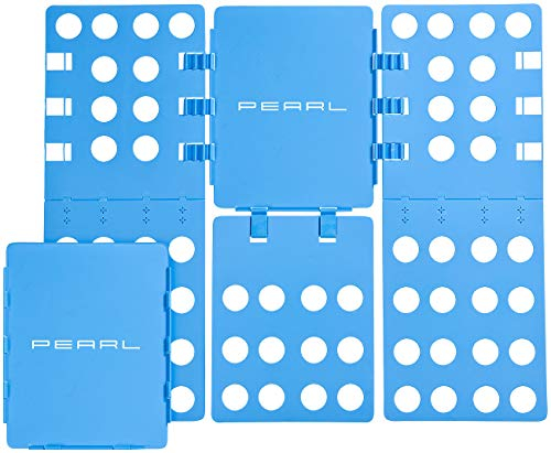 PEARL Hemden Falten: 2er-Set Wäsche-Faltbretter für Hemden & Co., 68x57 cm, blau, klappbar (Falthilfe für, Falthilfe Kleidung, Koffer Organizer)