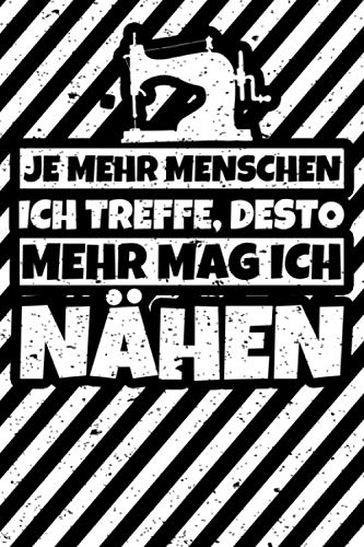 Notizbuch liniert: Nähen Geschenke lustiger Spruch Nähmaschine lustig Geschenkidee