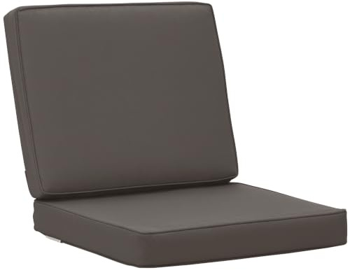 Outsunny 2-Piece Garden Seat and Back Cushion Set Dark Grey | Seat Pads, Replacement Cushions, for Rattan Sofa Chair, Indoor Outdoor Use