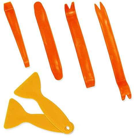 Lot de 6 outils de démontage de garniture de voiture en plastique pour tableau de bord de portière de voiture, outil de démontage de garnitures de voiture, radio, accessoires intérieurs