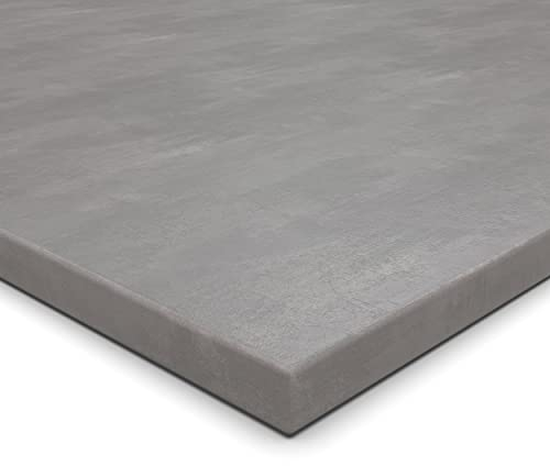 AUPROTEC 19mm Spanplatte Zuschnitt Beton melaminharzbeschichtet Länge bis 200cm Dekorplatten Zuschnitte mit Umleimer Auswahl: 200 x 60 cm (ABS Kante komplett)