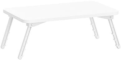 Myoshome - Mesa Plegable Ordenador en Cama y Sofá, Mesa Cama para Desayuno, Mesa Plegable Ordenador Sofa, 60 x 36 x 24 cm Blanca. Nun