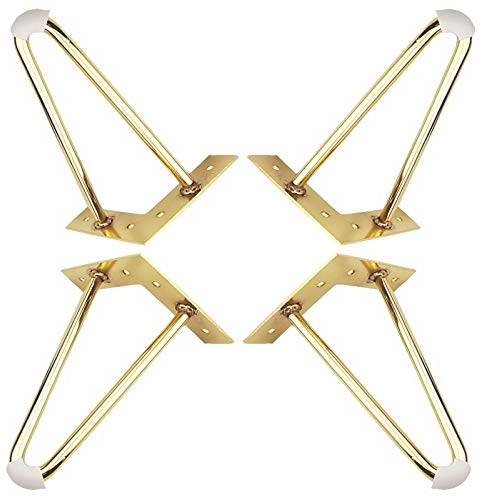 Schwarz/goldene Haarnadelbeine, Stützbeine für Couchtische, langlebige Möbelbeine, solide Basis, mit Schrauben, Sofa/Bett/Schrank, Hochtemperaturschweißen, poröse Befestigung, Tischbeine,