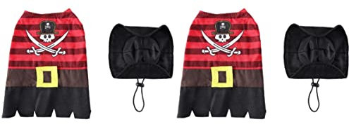 BESPORTBLE 2sätze Piratenstil Haustierkostüm Für Hunde Einzigartiges Design Für Halloween-feiern Leicht Tragbar Mit Passendem Hut Für Mittelgroße Und Große Hunde